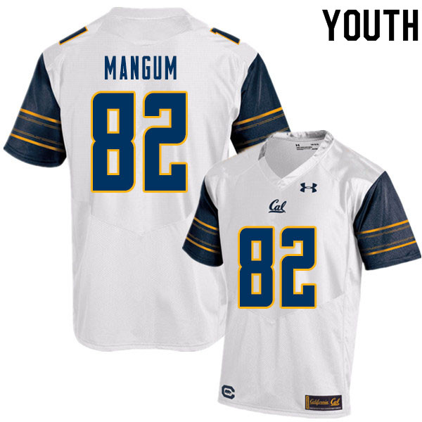 Youth #82 Mason Mangum Cal Bears College Football Jerseys Sale-White - Click Image to Close